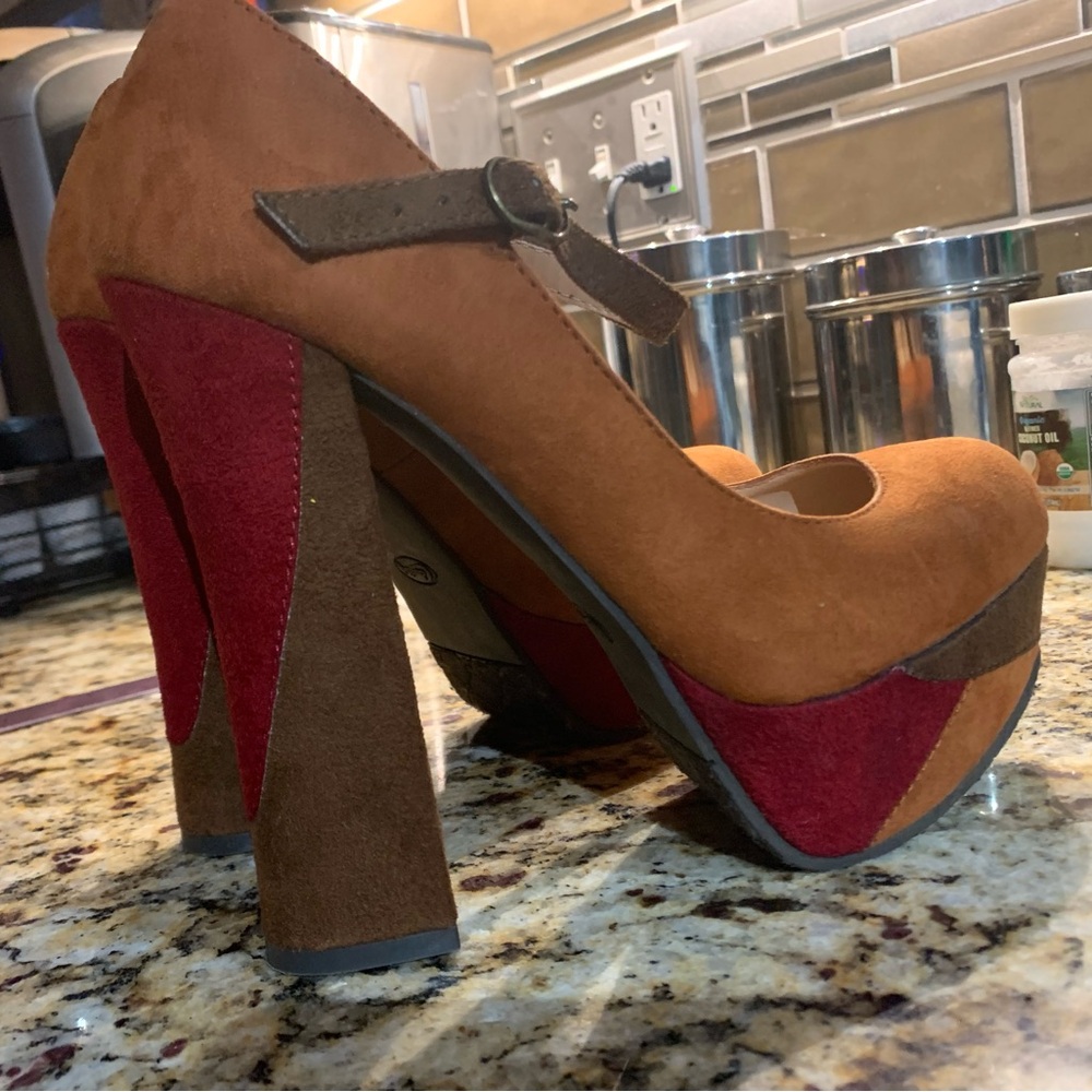 Candies Retro Color Block Platform Heels Women’s … - image 8